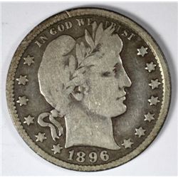1896-O BARBER QUARTER FINE