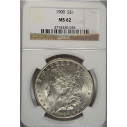 1900 MORGAN DOLLAR NGC MS62