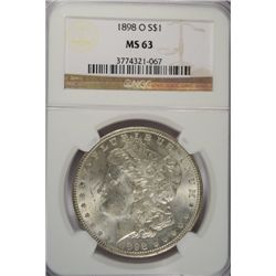 1898-O MORGAN DOLLAR NGC MS63
