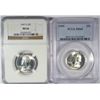 Image 1 : 1947-S NGC MS66 & 1954 PCGS MS65 WASHINGTON QUARTERS