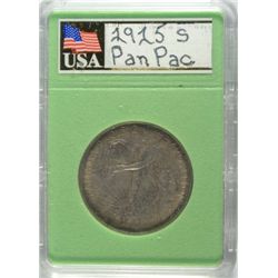 1915-S PAN PAC COMMEM HALF DOLLAR AU
