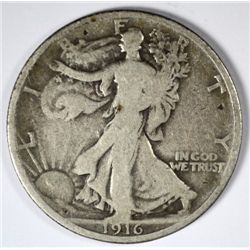 1916 WALKING LIBERTY HALF DOLLAR VG