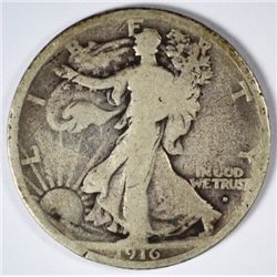 1916-D WALKING LIBERTY HALF DOLLAR GOOD