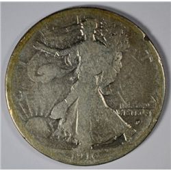 1916-S WALKING LIBERTY HALF DOLLAR GOOD