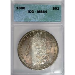 1880 MORGAN DOLLAR ICG MS64