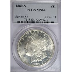 1880-S MORGAN DOLLAR PCGS MS64