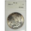 Image 1 : 1881-S MORGAN DOLLAR ANACS MS62