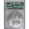 Image 1 : 2002 SILVER AMERICAN EAGLE ICG MS70