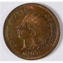 1907 INDIAN HEAD CENT CH BU