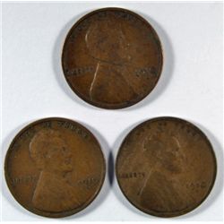 3-1910-S LINCOLN CENTS "GRADING SER" (GOOD,VG,FINE)