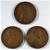 Image 1 : 3-1910-S LINCOLN CENTS "GRADING SER" (GOOD,VG,FINE)