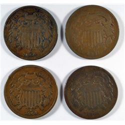 4-1864 TWO CENT "GRADING SET" (AG,GOOD,VG,FINE)