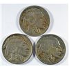Image 1 : 3-1915 BUFFALO NICKELS "GRADING SET" (VG,FINE,XF)