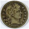 1902-S BARBER QUARTER FINE