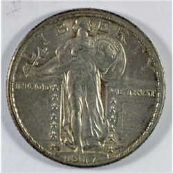 1917-D T2 STANDING LIBERTY QUARTER XF+