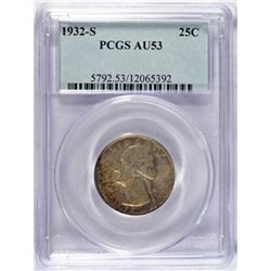 1932-S WASHINGTON QUARTER PCGS AU53