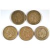 5-1862 INDIAN HEAD CENTS "GRADING SET" (AG,GOOD,VG,FINE,VF)
