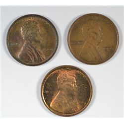 3-1909 VDB LINCOLN CENTS "GRADING SET" (XF,AU,UNC)