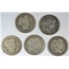 Image 1 : 5-1904 BARBER DIME "GRADING SET" ( AG,GOOD,VG,FINE,VF)