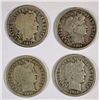 Image 1 : 4-1911 BARBER DIMES "GRADING SET" (GOOD,VG,FINE,VF)