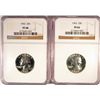 Image 1 : 1962 NGC PF-68 & 1963 NGC PF-66 WASHINGTON QUARTERS