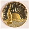 Image 1 : 1986-S STATUE OF LIBERTY HALF DOLLAR PROOF GOLD PLATED