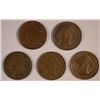 Image 1 : 5-1907 INDIAN HEAD CENTS "GRADING SET" (VG,FINE,VF,XF,AU)