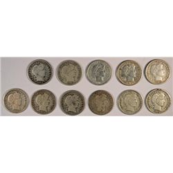11 DIFFERENT BARBER DIMES (12-D,12-S,13,13-S,14,14-D,14-S,15,15-S,16,16-S) AG-