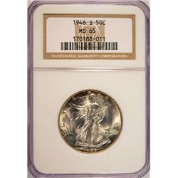 1946-S WALKING LIBERTY HALF DOLLAR NGC MS65