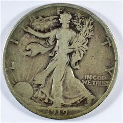 1919 WALKING LIBERTY HALF DOLLAR VG