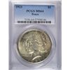 Image 1 : 1921 PEACE DOLLAR PCGS MS64