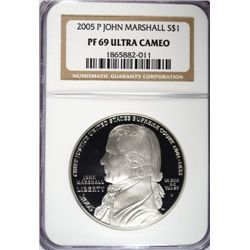 2005 JOHN MARSHALL COMMEM DOLLAR NGC PF-69 UC