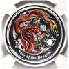 Image 2 : 2012 AUSTRALIA COLORIZED DRAGON 1/2 OZT .999 FS NGC PF-69 UC