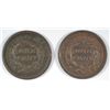 Image 2 : 1853 XF+ & 1855 UNC LARGE CENTS