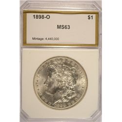 1898-O MORGAN DOLLAR PCI MS63