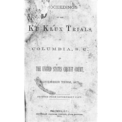 (KU KLUX KLAN TRIAL PROCEEDINGS, 1871)