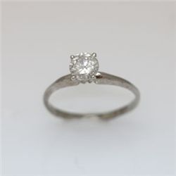 0.75 CTW 14K GOLD DIAMOND RING ROUND G-H/I2