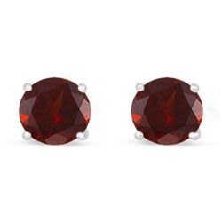 Genuine 5.0 ctw Garnet Stud Earring 14k 1.1g