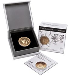 2011 Israel Gymnastics Proof 1/2 oz Gold Coin w/box and