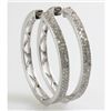 Image 1 : Genuine 0.52 ctw Diamond Round Cut Hoop Earring 10k