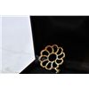 Image 3 : 1 cts White and Blue Diamonds 14kt YG in Daisy shape