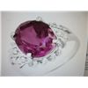 Image 1 : Purple Amethyst and Diamond Ring