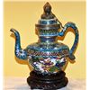 Image 1 : Chinese early Republic Cloisonn&#233; large Kettle/Vess