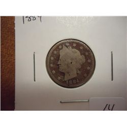 1884 LIBERTY "V" NICKEL