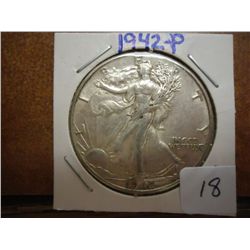 1942-P WALKING LIBERTY HALF DOLLAR