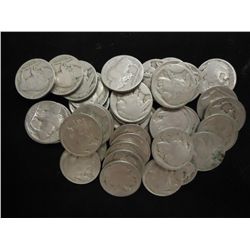 40 ASSORTED MOSTLY NO DATE BUFFALO NICKELS