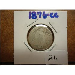 1876-CC SEATED LIBERTY DIME