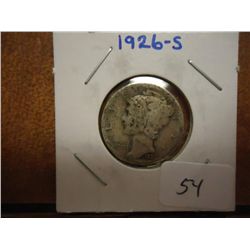 1926-S MERCURY DIME (SEMI-KEY)