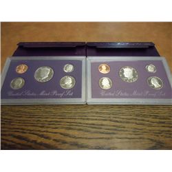 1988 & 89 US PROOF SETS (WITH BOXES)