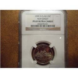 1999-S NEW JERSEY QUARTER NGC PF69 ULTRA CAMEO